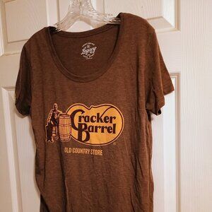 Womens Cracker Barrel Legacy Tshirt, Brown, XL, New